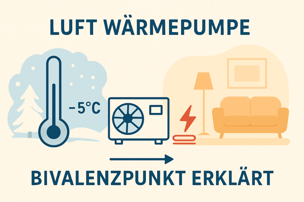 Bildteaser für das Thema Bivalenzpunkt bei Wärmepumpen